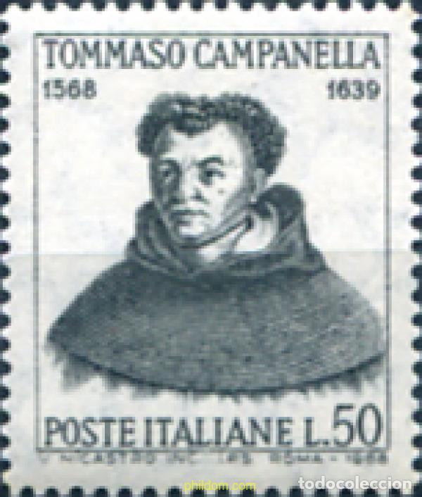 Sellos: 130764 MNH ITALIA 1968 4 CENTENARIO DEL NACIMIENTO DE TOMMASO CAMPANELLA