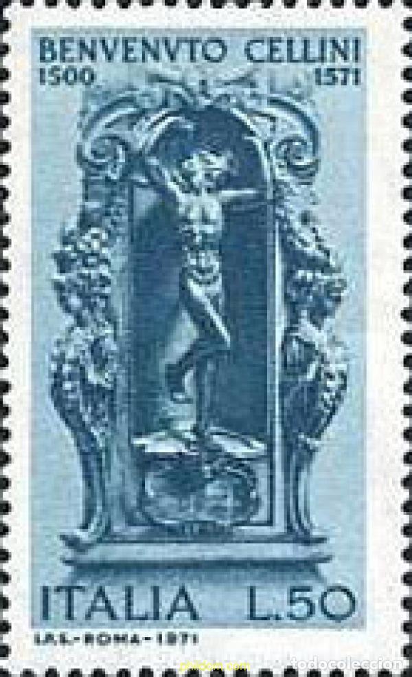 Sellos: 130889 MNH ITALIA 1971 400 ANIVERSARIO DE LA MUERTE DE BENVENUTO CELLINI