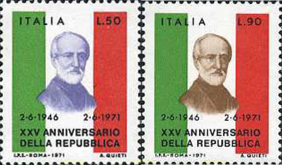 Briefmarken: 130898 MNH ITALIA 1971 25 ANIVERSARIO DE LA REPUBLICA