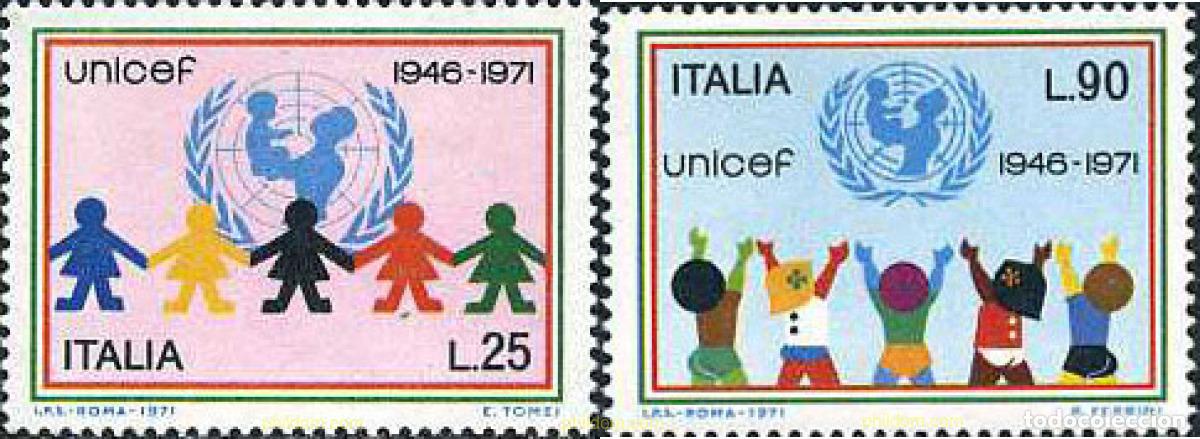 Briefmarken: 130905 MNH ITALIA 1971 25 ANIVERSARIO DE LA UNICEF