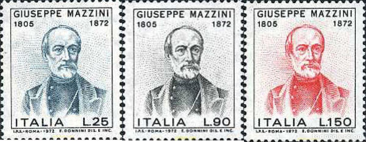 Briefmarken: 130914 MNH ITALIA 1972 CENTENARIO DE LA MUERTE DE GIUSEPPE MAZZINI