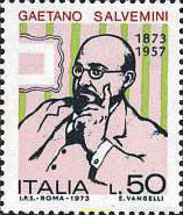Sellos: 131141 MNH ITALIA 1973 CENTENARIO DEL NACIMIENTO DE GAETANO SALVEMINI
