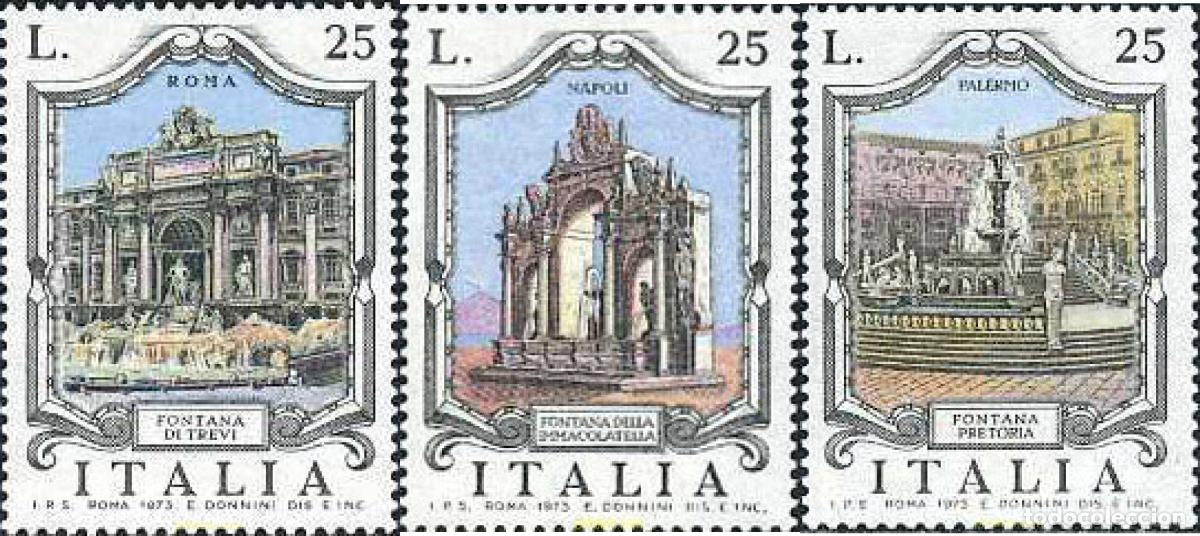 Sellos: 131152 MNH ITALIA 1973 FUENTES HISTORICAS