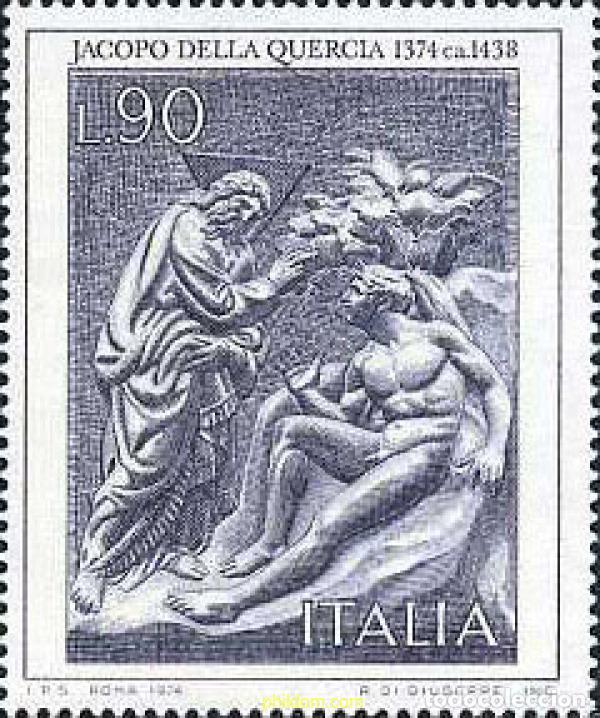 Sellos: 131200 MNH ITALIA 1974 6 CENTENARIO DEL NACIMIENTO DE JACOPO DELLA QUERCIA