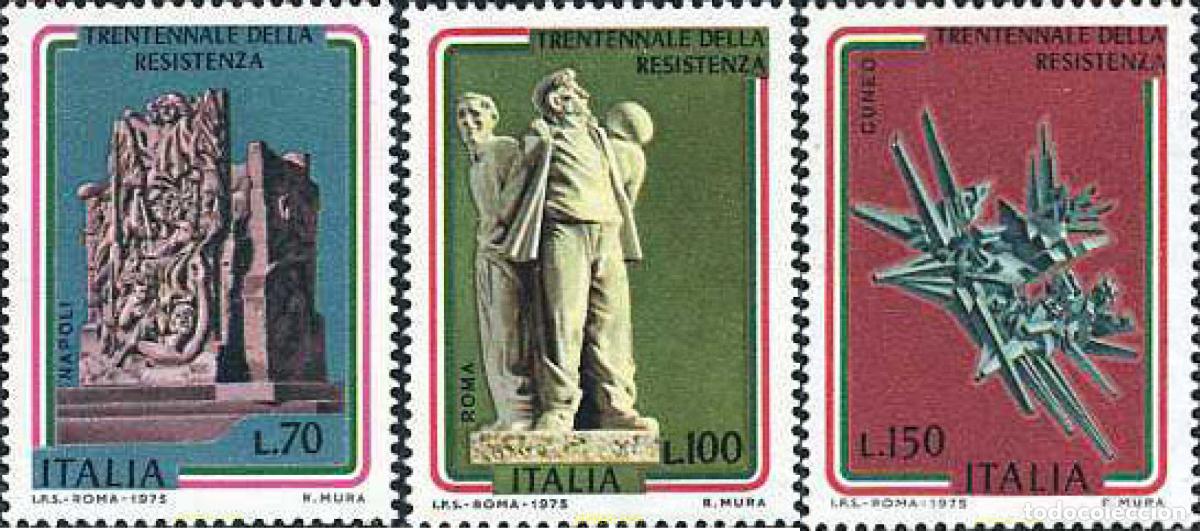 Sellos: 131206 MNH ITALIA 1975 30 ANIVERSARIO DE LA RESISTENCIA
