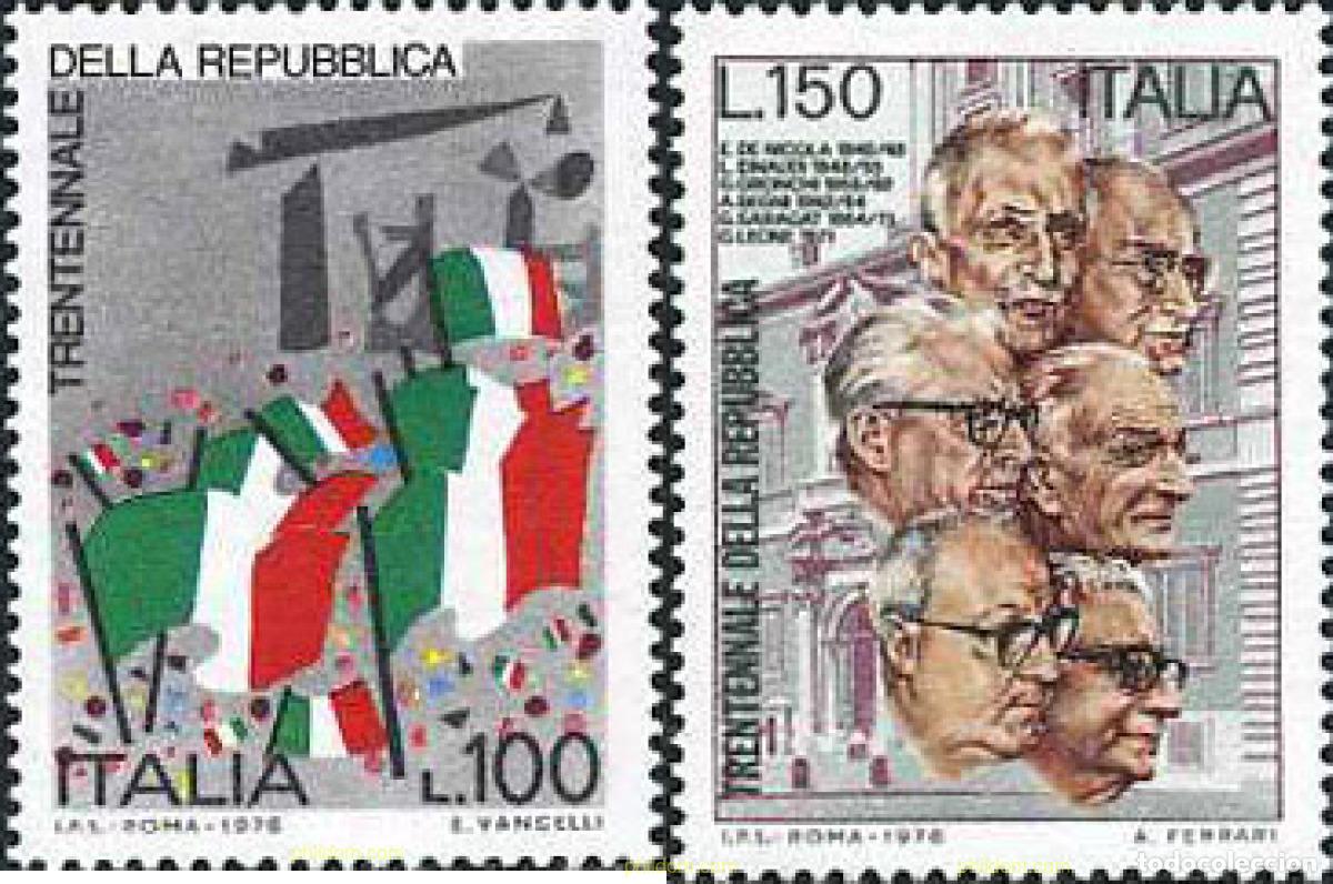 Sellos: 131246 MNH ITALIA 1976 30 ANIVERSARIO DE LA REPUBLICA