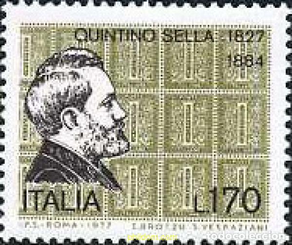 Selos: 131280 MNH ITALIA 1977 150 ANIVERSARIO DEL NACIMIENTO DE QUINTINO SELLA