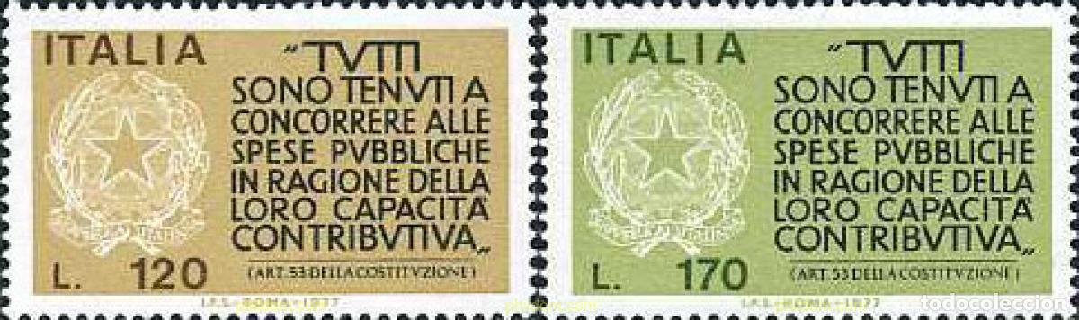 Selos: 131274 MNH ITALIA 1977 INICIACION AL PAGO DE IMPUESTOS