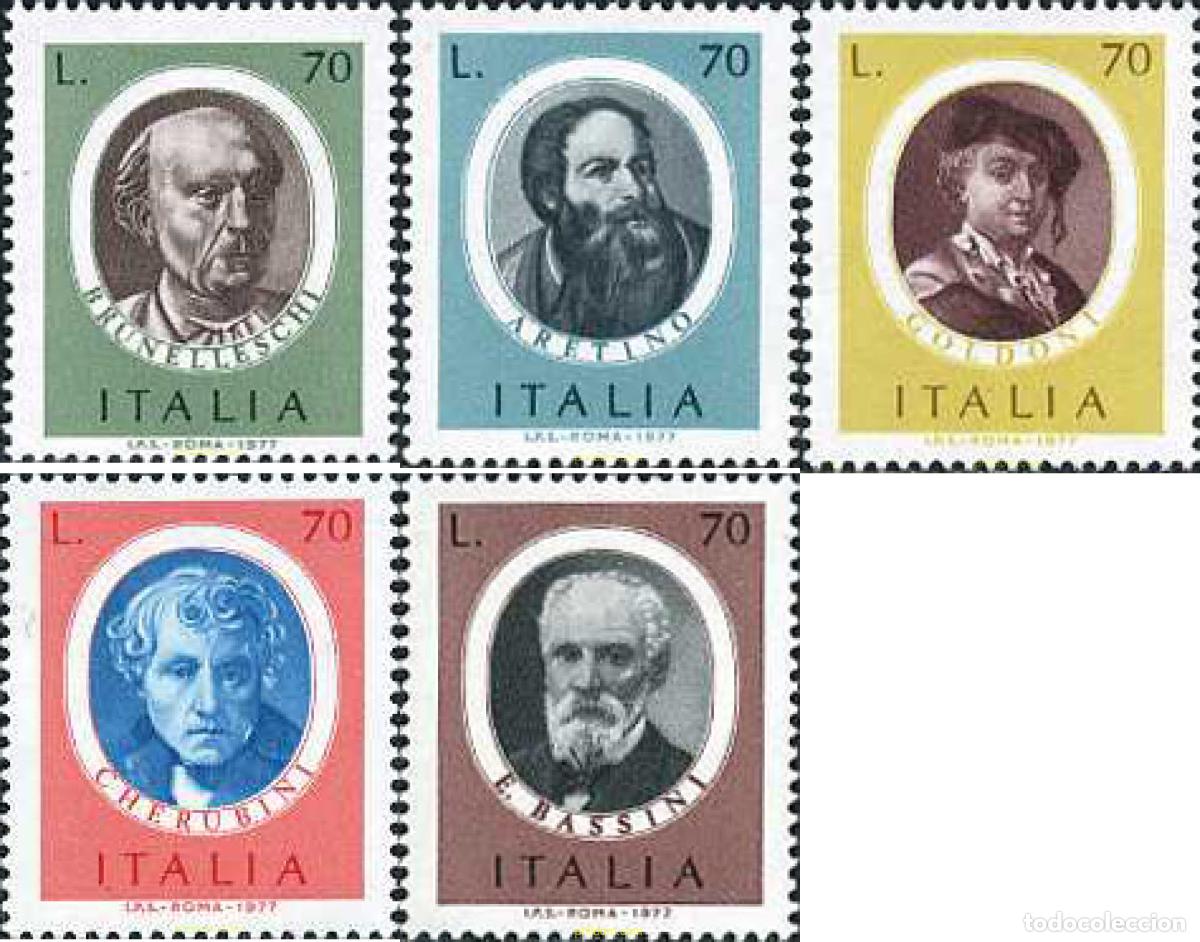 Selos: 131276 MNH ITALIA 1977 CELEBRIDADES