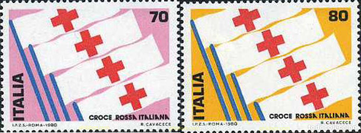 Stamps: 131324 MNH ITALIA 1980 EXPOSICION INTERNACIONAL DEL SELLO DE LA CRUZ ROJA