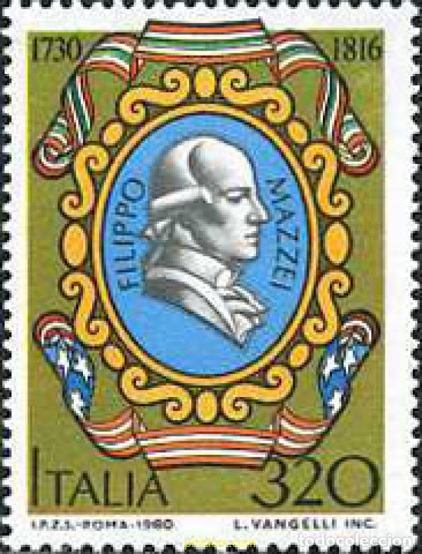 Stamps: 131358 MNH ITALIA 1980 250 ANIVERSARIO DEL NACIMIENTO DE FILIPPO MAZZEI