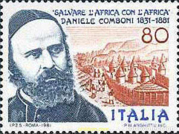Stamps: 131369 MNH ITALIA 1981 150 ANIVERSARIO DEL NACIMIENTO Y 100 DE LA MUERTE DEL MISIONERO DANIELE COMB