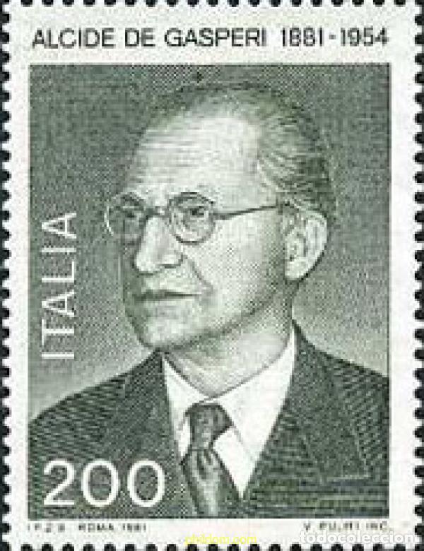 Stamps: 131374 MNH ITALIA 1981 100 ANIVERSARIO DEL NACIMIENTO DE ALCIDE DE GASPERI
