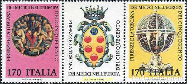 Sellos: 158432 MNH ITALIA 1980 EXPO.FLORENCIA Y LA TOSCANA DE LOS MEDICIS DENTRO DE EUROPA
