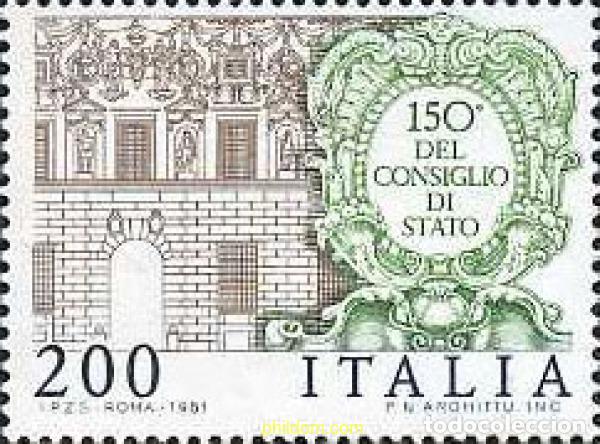 Sellos: 131395 MNH ITALIA 1981 150 ANIVERSARIO DE LA FUNDACION DEL CONSEJO DEL ESTADO