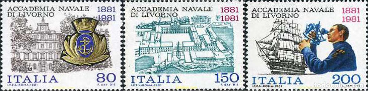 Sellos: 131385 MNH ITALIA 1981 CENTENARIO DE LA FUNDACION DE LA ACADEMIA NAVAL DE LIVORNO