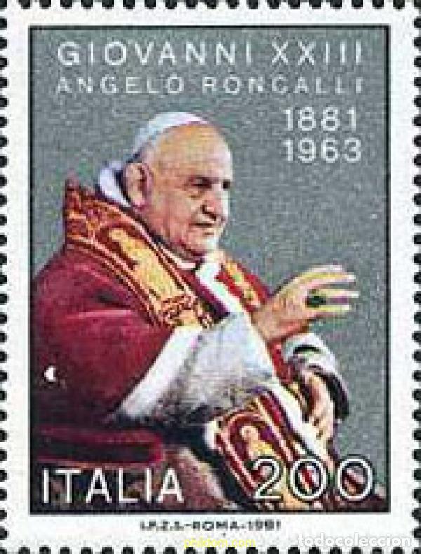 Sellos: 131409 MNH ITALIA 1981 100 ANIVERSARIO DEL NACIMIENTO DEL PAPA JUAN XXIII