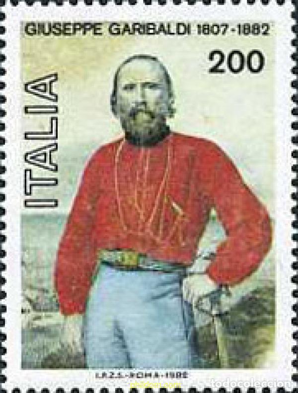 Sellos: 131413 MNH ITALIA 1982 100 ANIVERSARIO DE LA MUERTE DE GIUSEPPE GARIBALDI