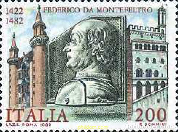 Selos: 131416 MNH ITALIA 1982 5 CENTENARIO DE LA MUERTE DE FEDERICO DE MONTEFELTRO