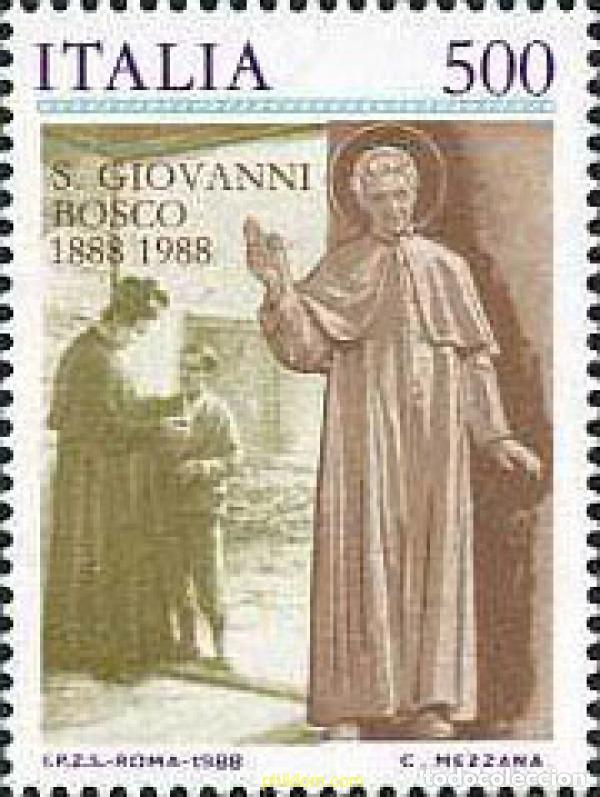 Sellos: 131528 MNH ITALIA 1988 CENTENARIO DE LA MUERTE DE SAN JUAN BOSCO