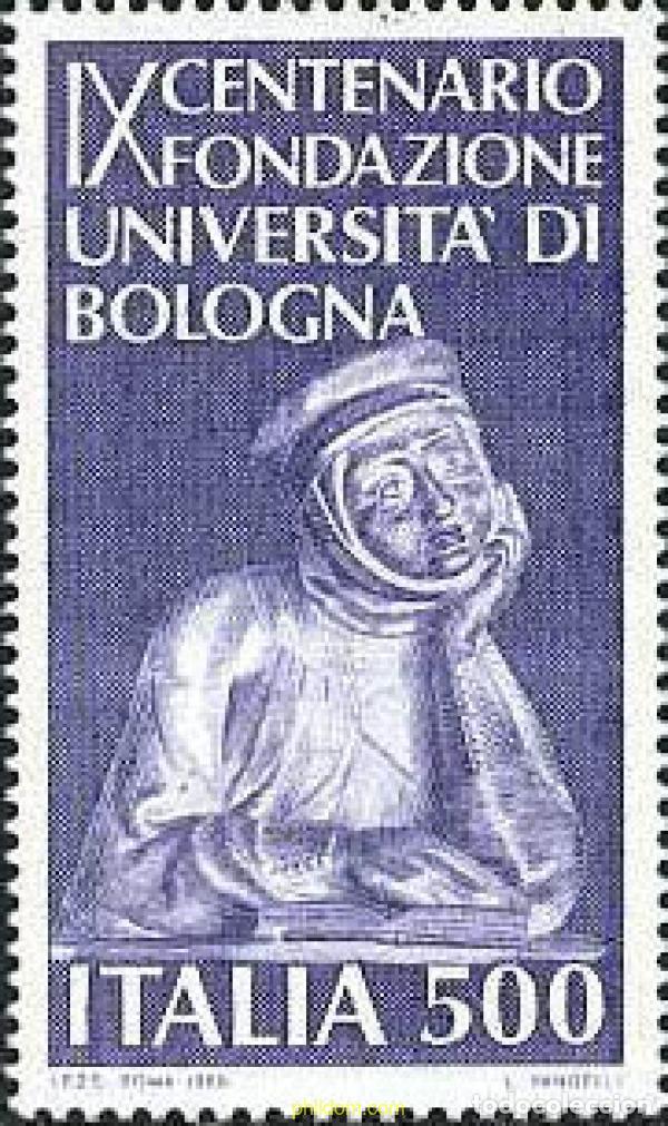 Sellos: 131532 MNH ITALIA 1988 9 CENTENARIO DE LA FUNDACION DE LA UNIVERSIDAD DE BOLONIA