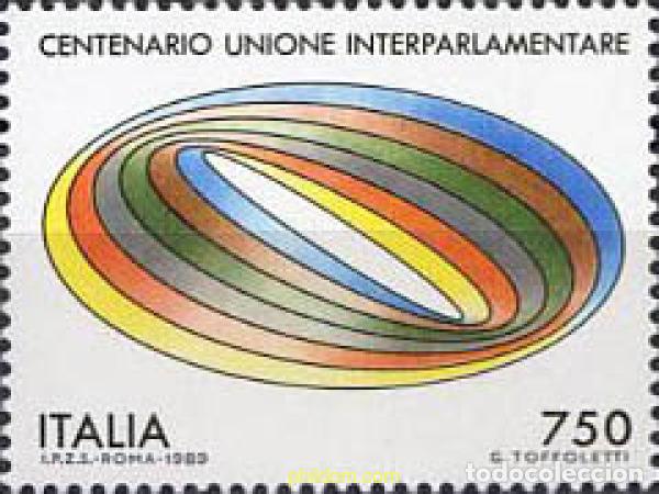 Sellos: 131535 MNH ITALIA 1989 CENTENARIO DE LA UNION INTERPARLAMENTARIA