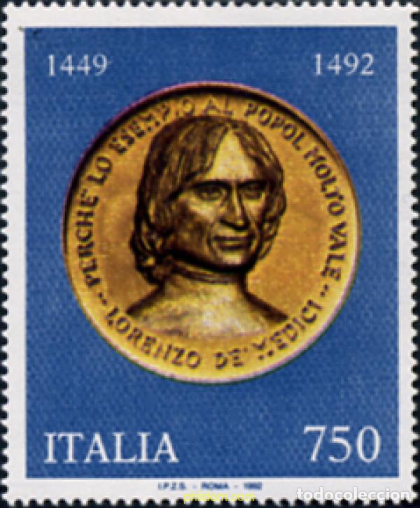 Selos: 131589 MNH ITALIA 1992 500 ANIVERSARIO DE LA MUERTE DE LAURENT DE MEDICIS