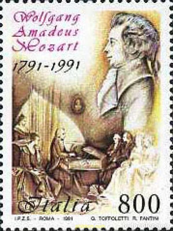 Selos: 131551 MNH ITALIA 1991 BICENTENARIO DE LA MUERTE DE W. A. MOZART