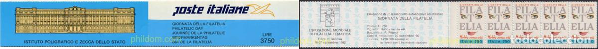 Selos: 134967 MNH ITALIA 1992 DIA DE LA FILATELIA