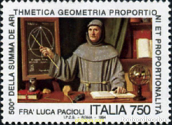 Selos: 131659 MNH ITALIA 1994 500 ANIVERSARIO DE LA PUBLICACION DE LA OBRA DE FRERE LUCA PACIOLI