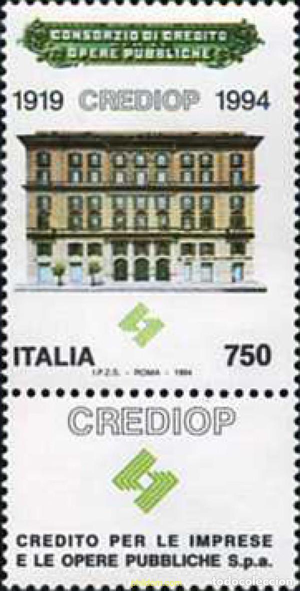 Selos: 331722 MNH ITALIA 1994 75 ANIVERSARIO DE LA FUNDACION DEL CREDIOP