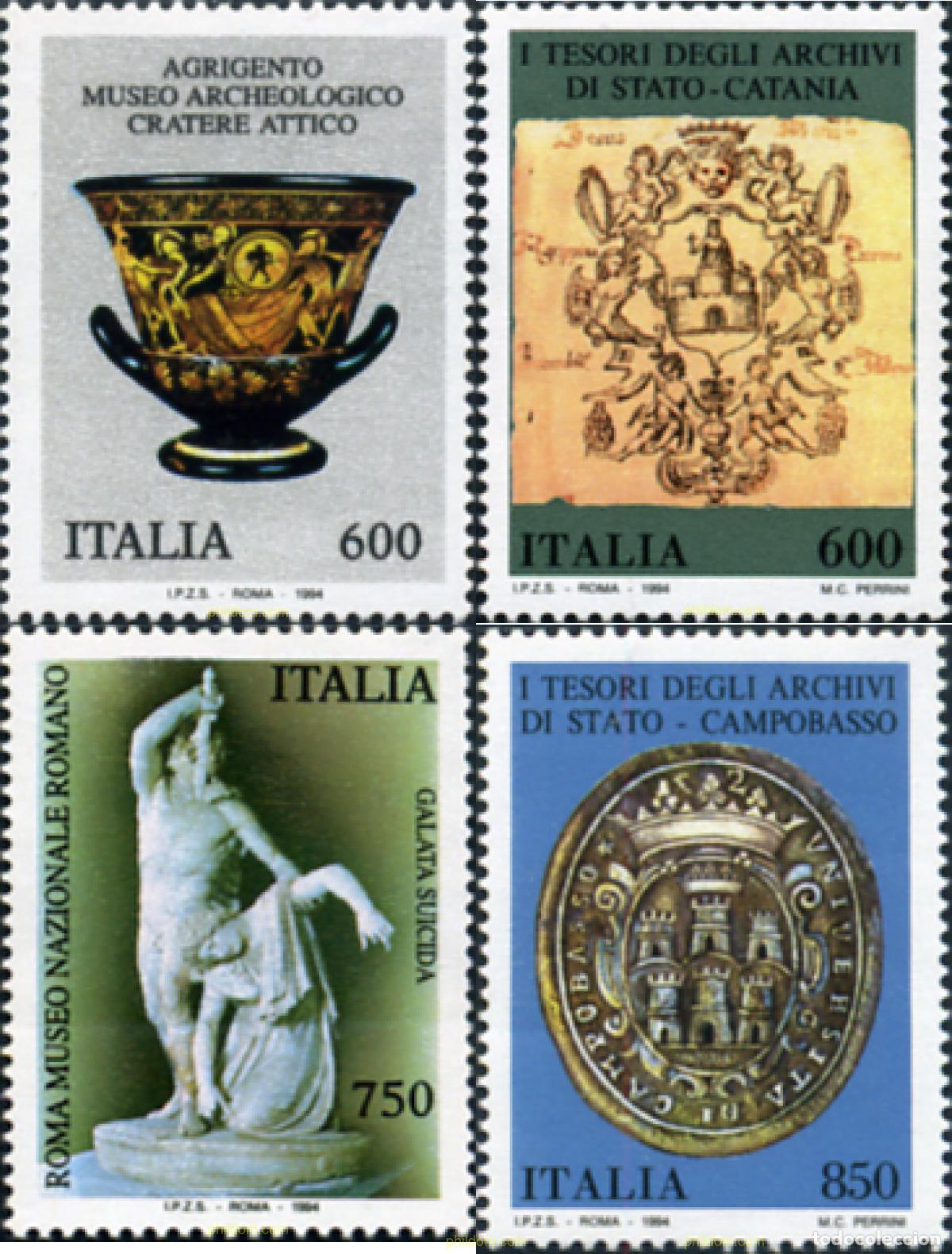 Selos: 131673 MNH ITALIA 1994 TESOROS DE MUSEOS Y ARCHIVOS NACIONALES