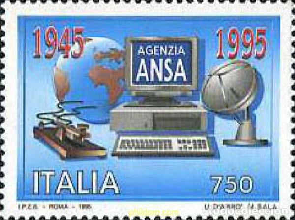 Sellos: 131719 MNH ITALIA 1995 50 ANIVERSARIO DE LA AGENCIA ANSA
