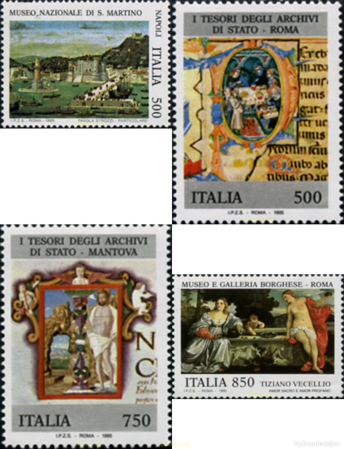 Sellos: 131694 MNH ITALIA 1995 TESOROS DE MUSEOS Y ARCHIVOS NACIONALES