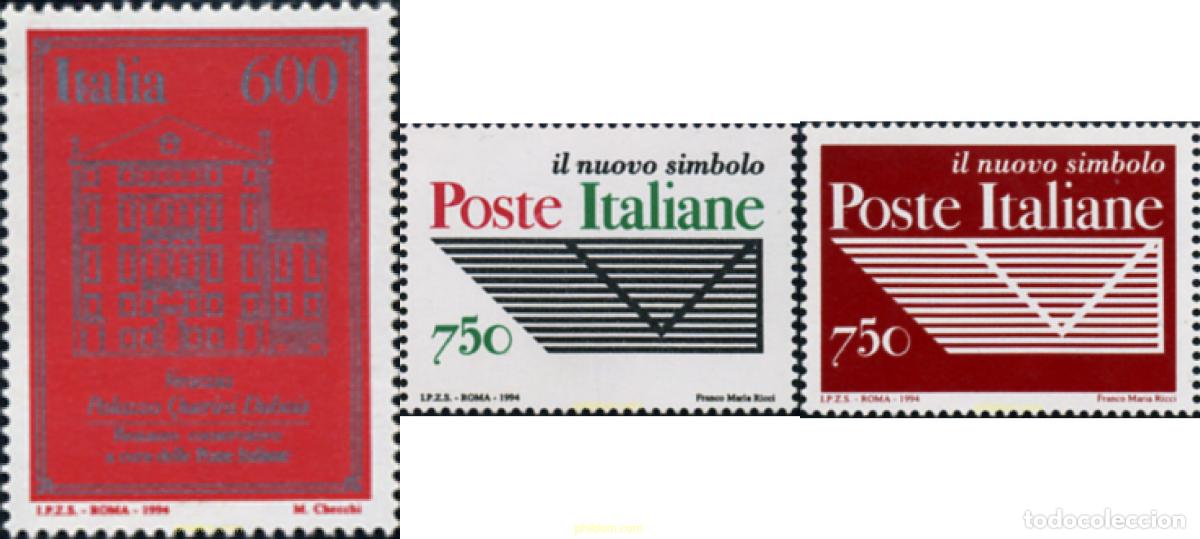 Sellos: 131688 MNH ITALIA 1994 NUEVO EMBLEMA DEL CORREO