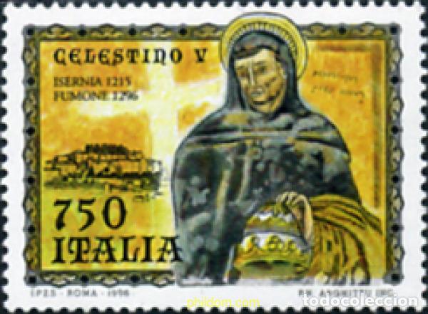Sellos: 131737 MNH ITALIA 1996 700 ANIVERSARIO DE LA MUERTE DEL PAPA CELESTINO V
