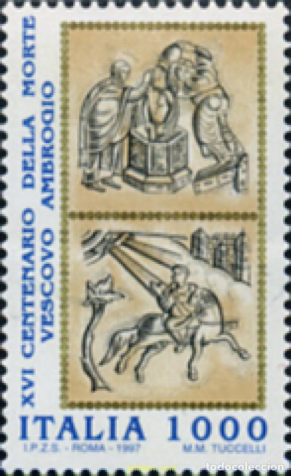 Sellos: 131752 MNH ITALIA 1997 1600 ANIVERSARIO DE LA MUERTE DE SAN AMBROSIO