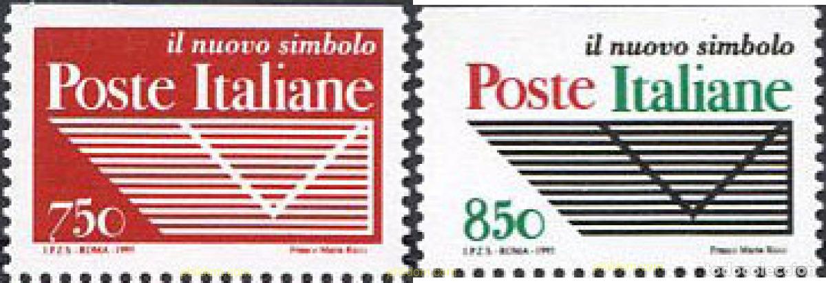 Sellos: 271050 MNH ITALIA 1995 NUEVO EMBLEMA DE CORREOS