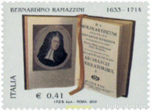 Sellos: 136322 MNH ITALIA 2003 350 ANIVERSARIO DEL NACIMIENTO DE BERNARDINO RAMAZZINI