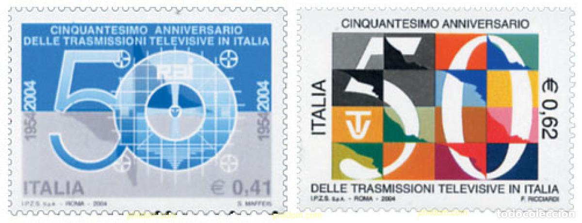 Sellos: 139629 MNH ITALIA 2004 50 ANIVERSARIO DE LA TELEVISION