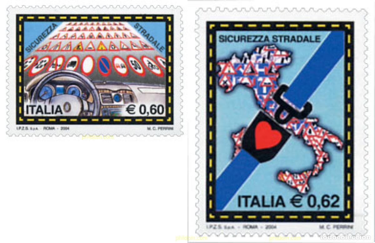 Sellos: 141942 MNH ITALIA 2004 SEGURIDAD VIAL