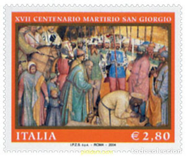 Sellos: 141950 MNH ITALIA 2004 1700 ANIVERSARIO DEL MARTIRIO DE SAN JORGE