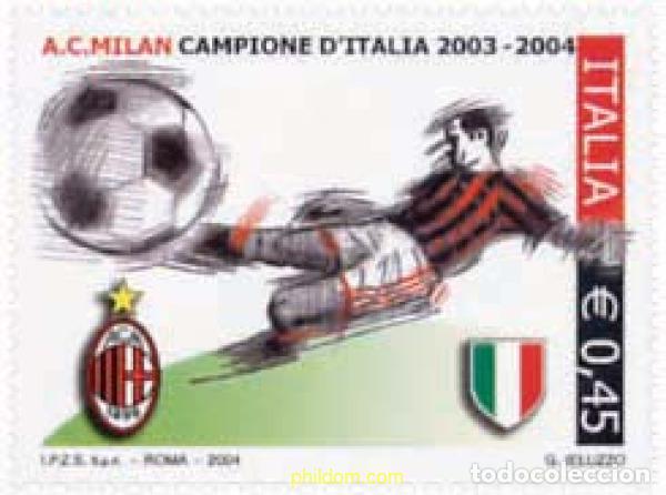 Sellos: 141961 MNH ITALIA 2004 CAMPEON DE ITALIA, AC MILAN