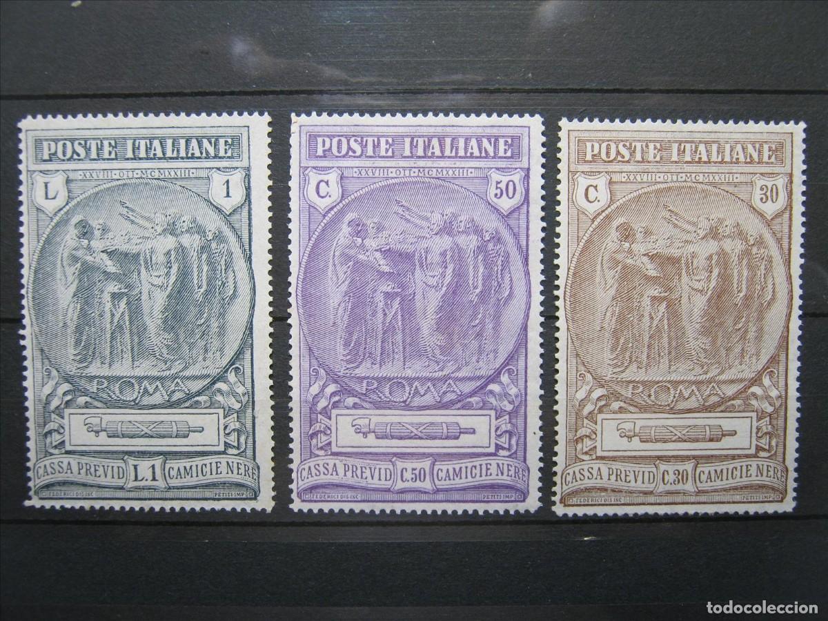 Sellos: ITALIA 1923 SERIE YVERT 140/142 NUEVOS SIN GOMA LUJO.