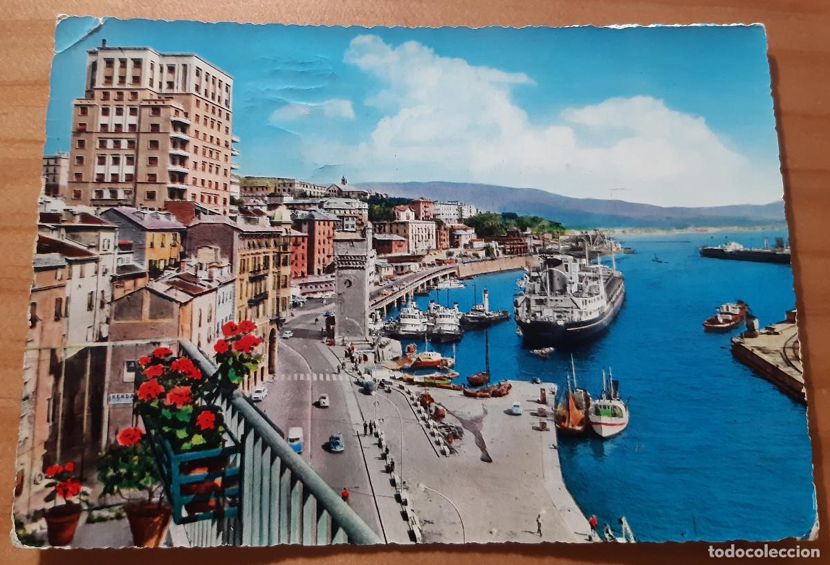 Sellos: SAVONA - PORTO E VIA AURELIA - ITALIA - CIRCULADA SIN SELLO Y CON MATASELLOS - 10 X 14,50 CMS.