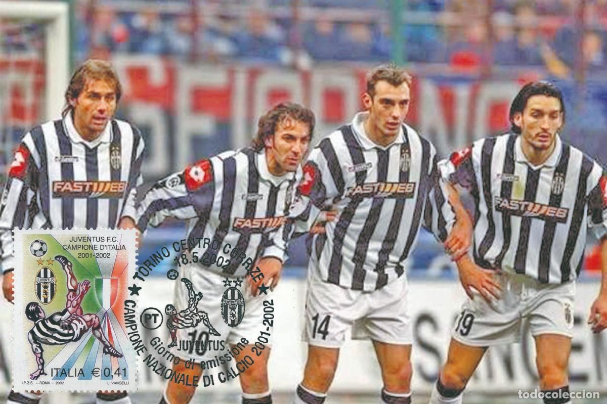 Sellos: Italia 2002 - Juventus campeon del Calcio 2001-2002 Yvert 2578 carte maximum