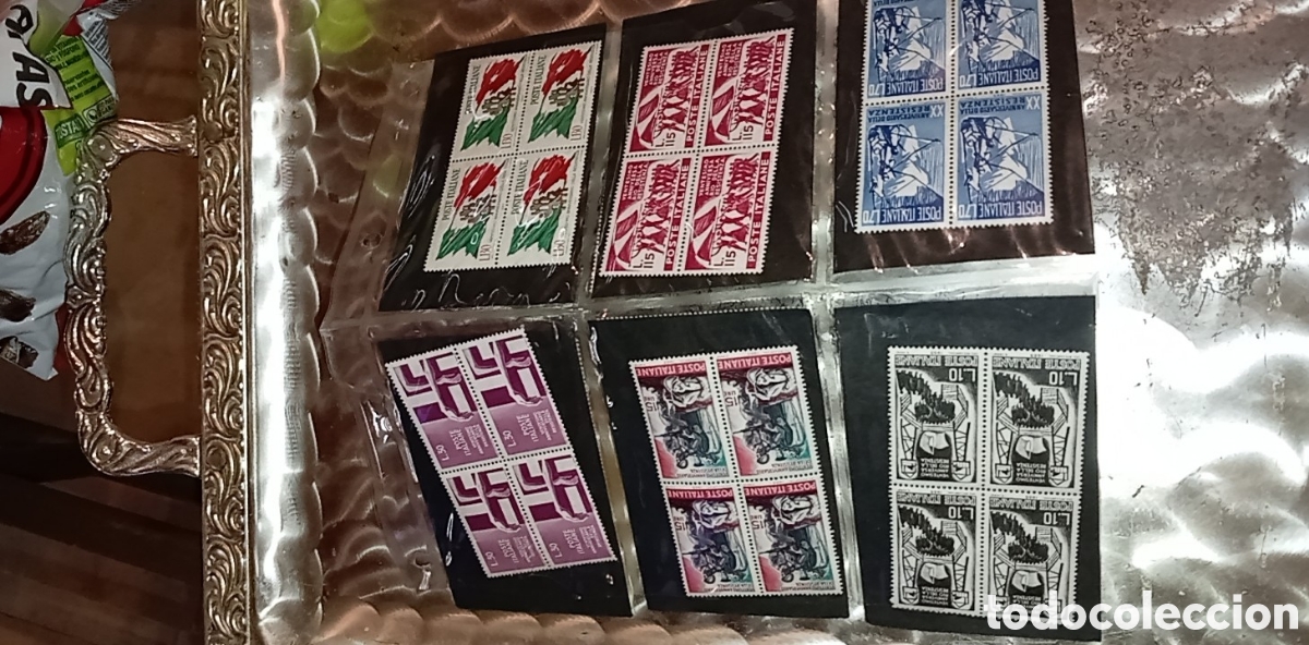 Sellos: Gran Lote de Sellos Italia Poste Italiane &ndash; 11 Bloques de 4 + 1 Sello &ndash; Europa CEPT &ndash; Filatelia C