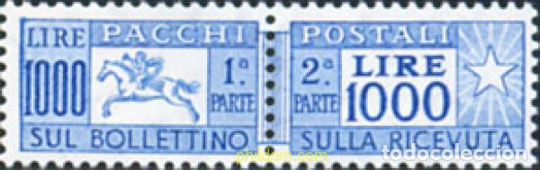 Sellos: 217222 MNH ITALIA 1957 JINETE A CABALLO Y CIFRA
