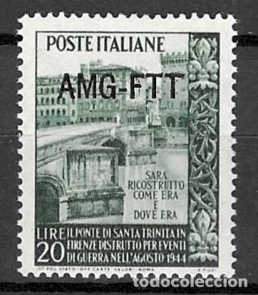 Sellos: ITALIA-1949 - **- AMG-FTT -RECONSTRUCCION FLORENCIA