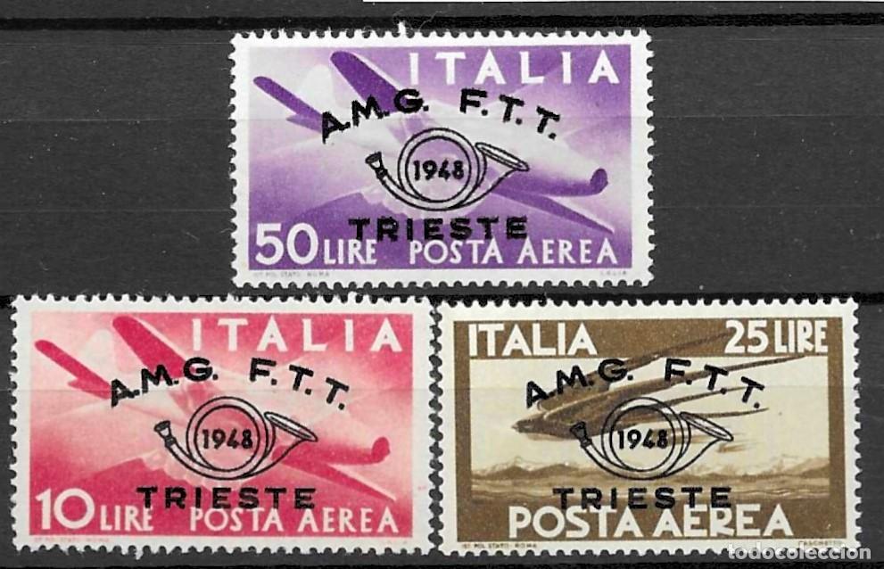 Sellos: ITALIA-1948- **- AMG-FTT . AEREOS TRIESTE SERIE
